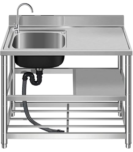 Amazon.co.jp: 業務用厨房ステンレス鋼簡易流し台 流し台水栓セット Amazon.co.jp: 業務用厨房ステンレス鋼簡易流し台 流し台水栓セット